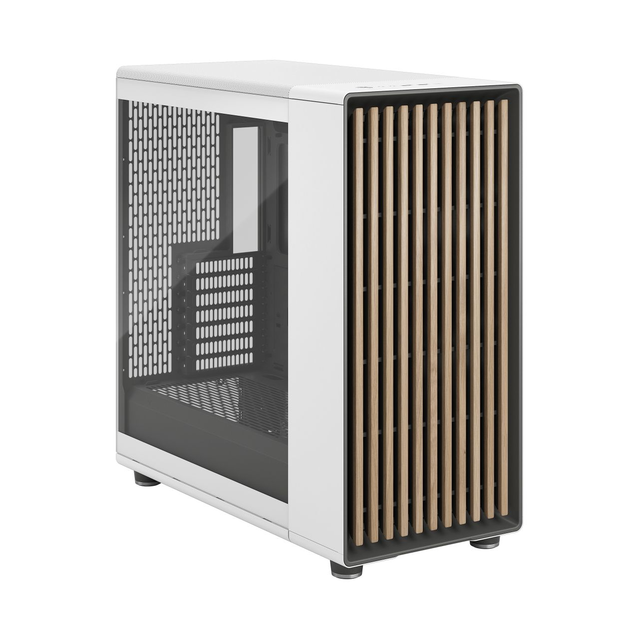 Fractal North XL | White Tempered Glass| <b>Front IO:</b> 1x USB Type-C + 2x USB Type-A + 2x 3.5mm In/Out Audio Jacks | <b>Fans:</b> 3x 120mm + 4x 140mm