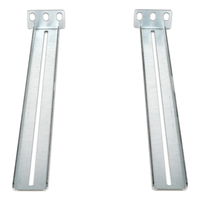 Rear rack mounts (pair) for INFINITUM Rackmount Systems. Supported rack depth: 16" to 26"